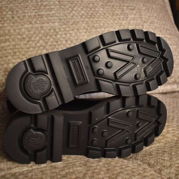 Moncler Women's Black Kickstream Rubber Waterproof Boots Size IT 39 US 9 - Picture 9 of 10